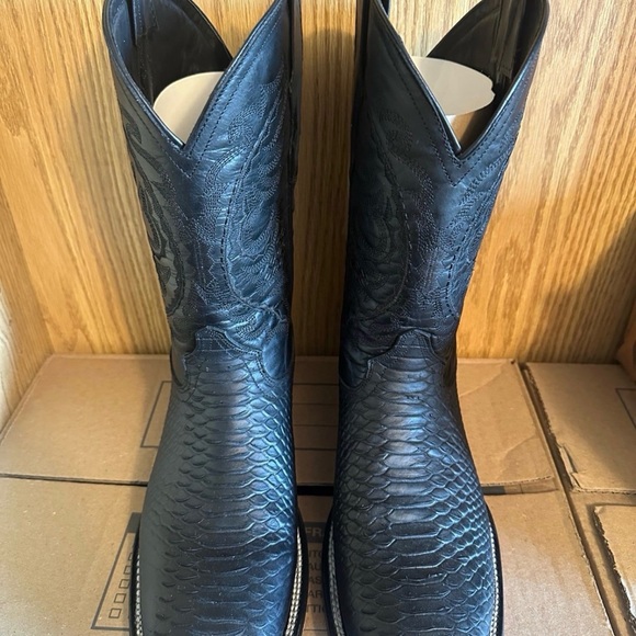 Python Leather Boots - Picture 2 of 3